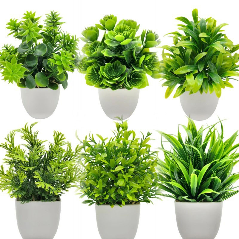 Bonsai Garden Kit - Artificial Bonsai Green Fake Plant Potted