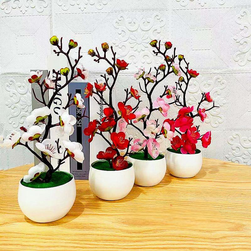 Simulation Plum Flower Pot Pla - Bonsai Garden Kit avaliação e preço