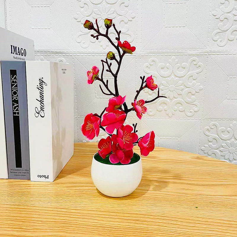 Simulation Plum Flower Pot Pla - Bonsai Garden Kit avaliação e preço
