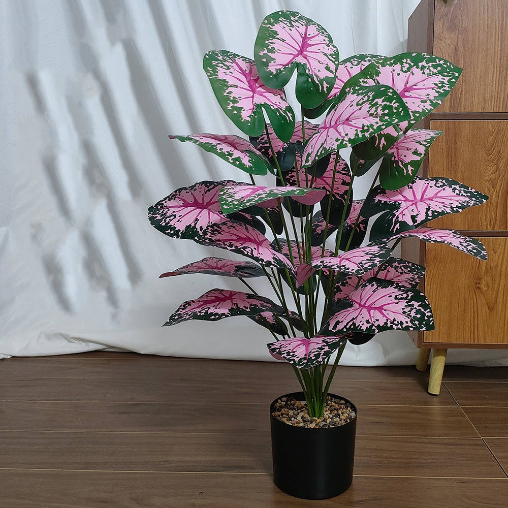 Pink Leaf Potted Plants Fake A - Bonsai Garden Kit avaliação e preço