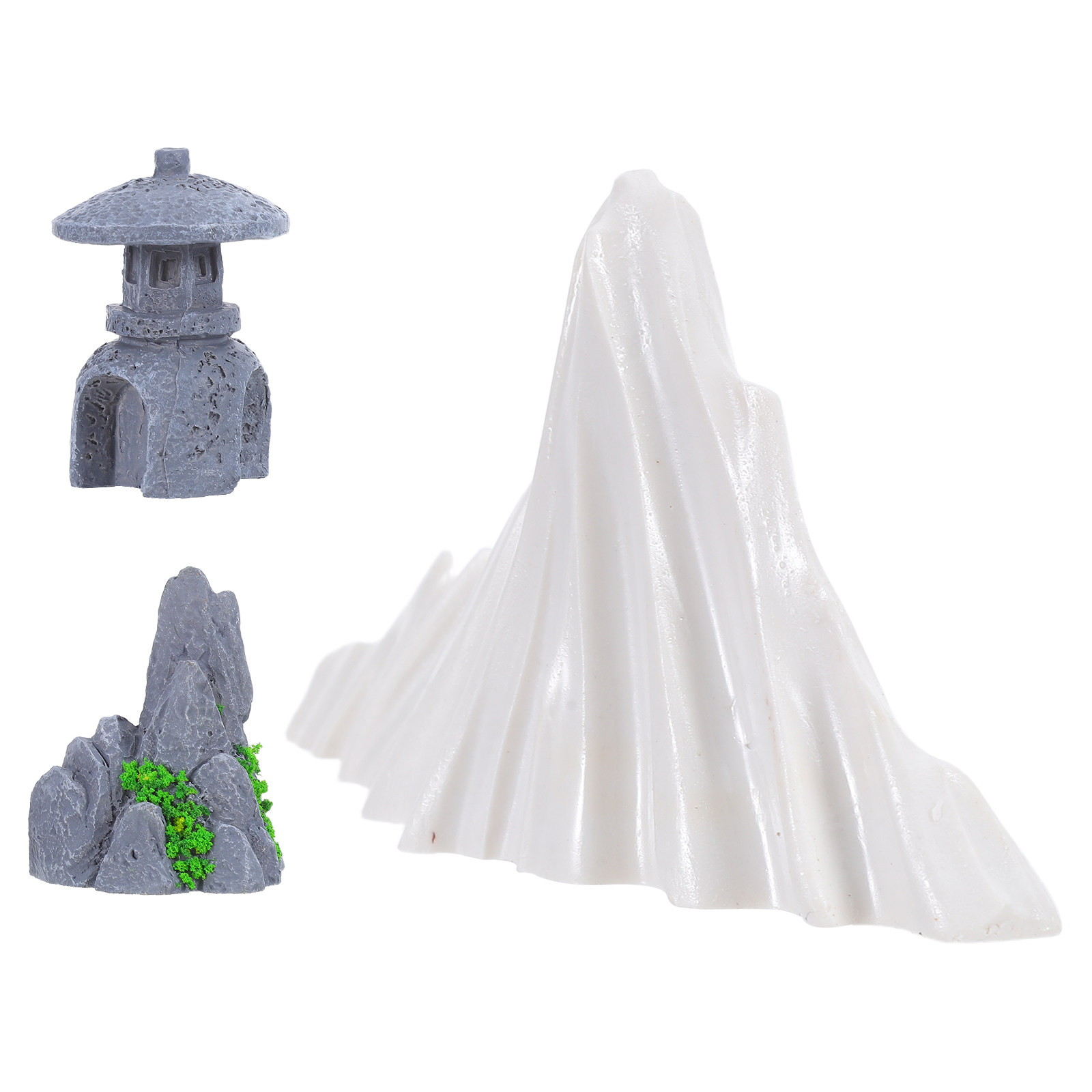 3Pcs Miniature Artificial Land - Bonsai Zen Garden Set avaliação e preço
