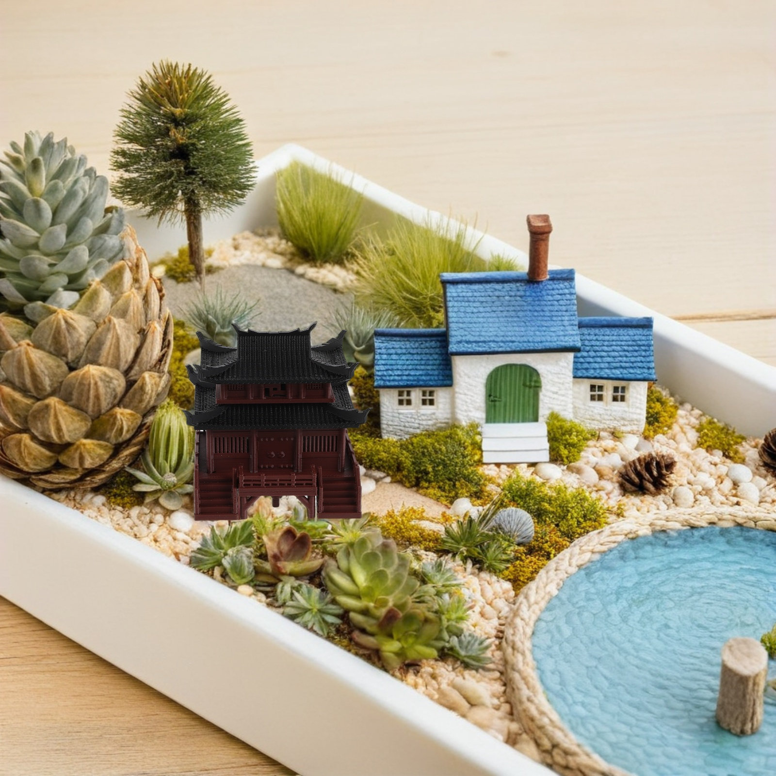 Chinese Style Mini Pavilion Or - Up Bonsai Garden avaliação e preço