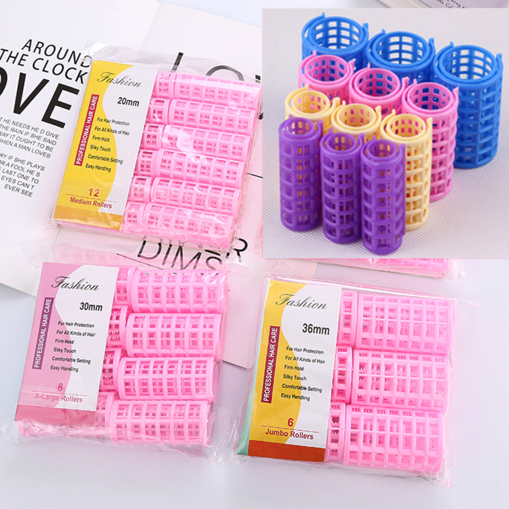 No Heat Hair Rollers Set Plast - Root Hook Tool avaliação e preço
