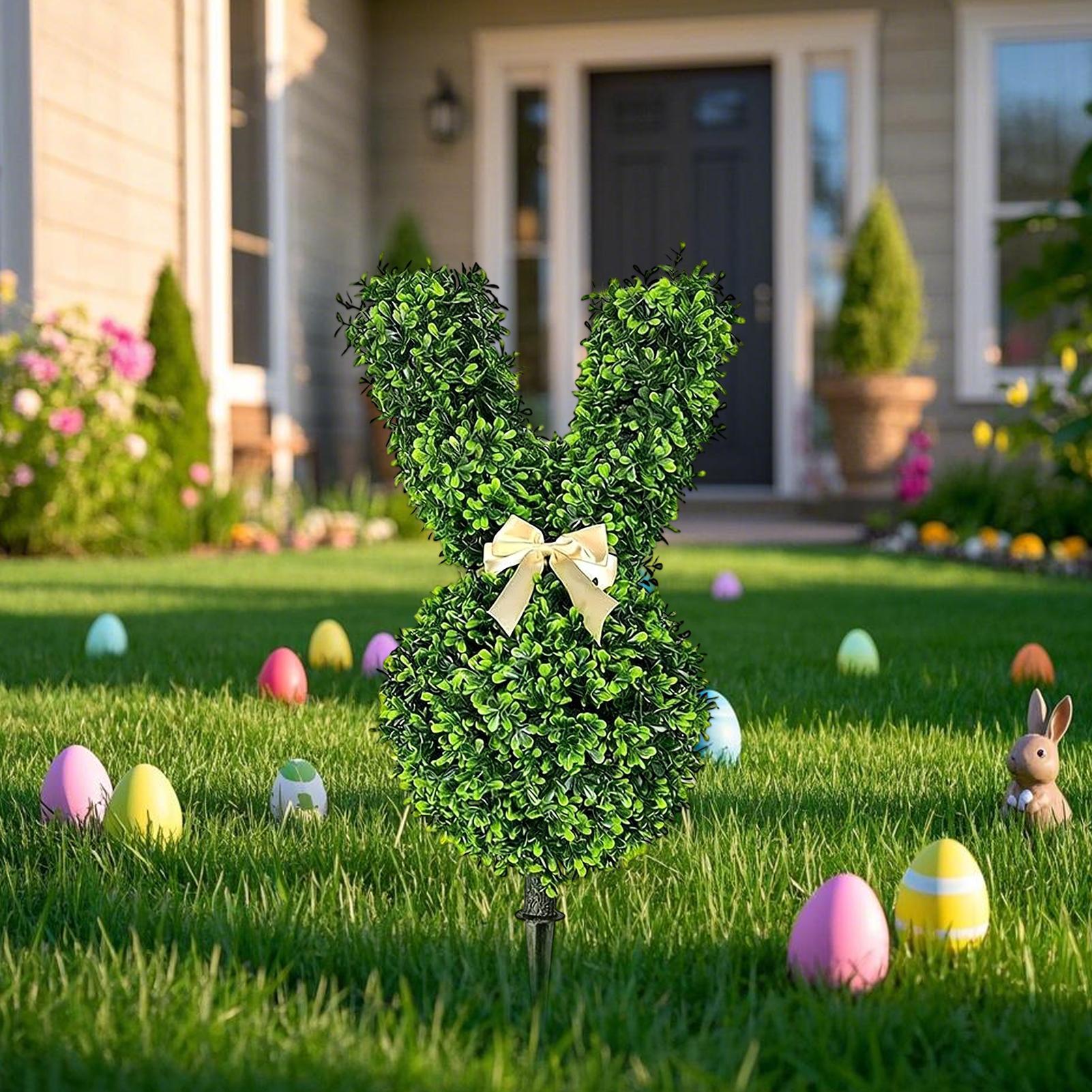 Easter Bunny Faux Tree Spring  - Bonsai Garden Backyard avaliação e preço