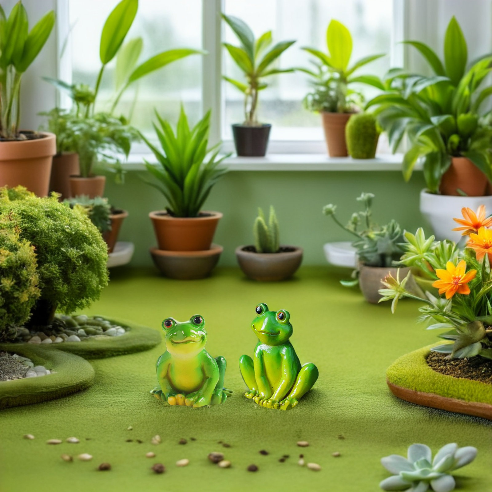 4Pcs Resin Mini Frogs Garden O - Bonsai Garden Backyard avaliação e preço