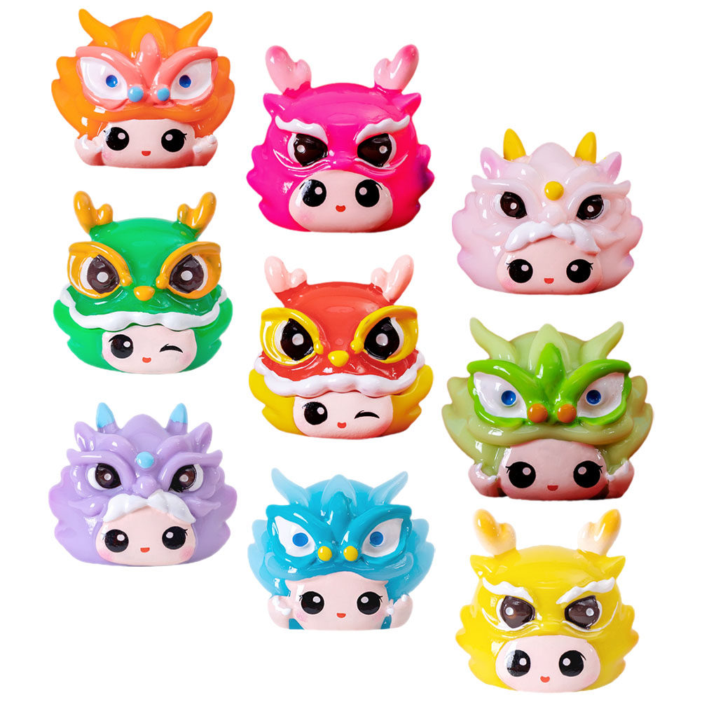 9Pcs Adorable Dragon Statue Re - Bonsai Garden Backyard avaliação e preço