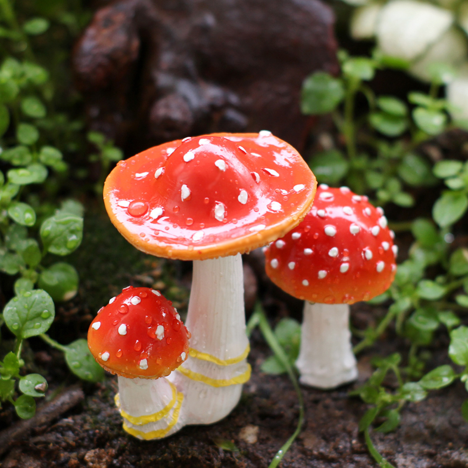 2PCS Mushroom Garden Stakes Re - Bonsai Garden Backyard avaliação e preço