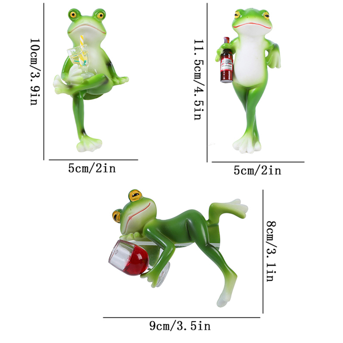 1Pc Resin Frog Statue Bonsai A - Bonsai Garden Backyard avaliação e preço